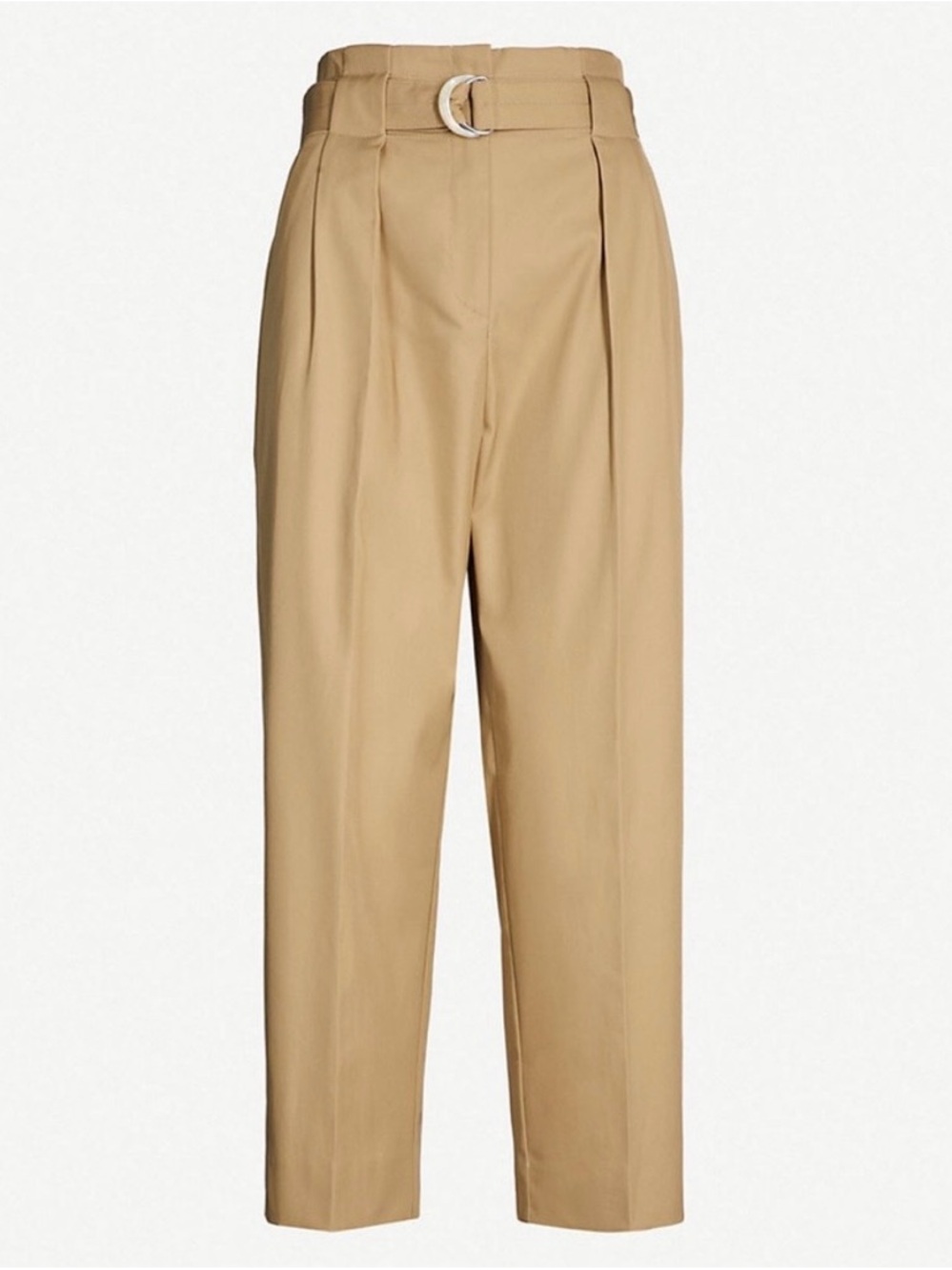 Sandro Arthis High Rise Cotton Trouser Beige EU 36 - Picture 4 of 12